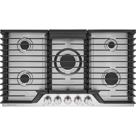 Frigidaire Frigidaire Gallery 36-inch Stainless Steel Gas Cooktop, LED Backlit Knobs and 18,000 BTU Burner GCCG3648AS